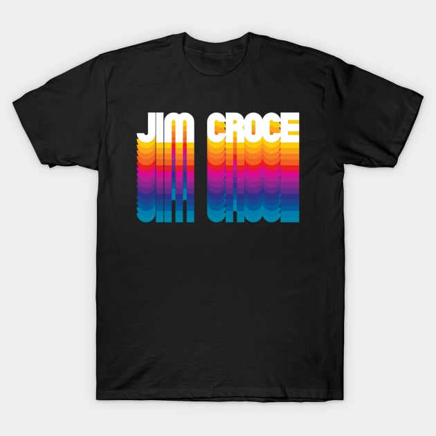 Retro Jim Proud Personalized Name Gift Retro Rainbow Style T-Shirt by Time Travel Style